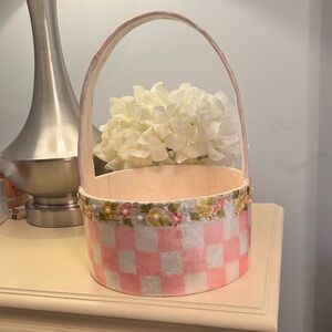 Mackenzie Childs Tisket a Tasket Basket NWOT